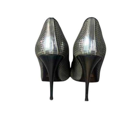 Giuseppe Zanotti Silver Metallic Peep-Toe Pumps‎ Size 38.5 - Picture 6 of 16
